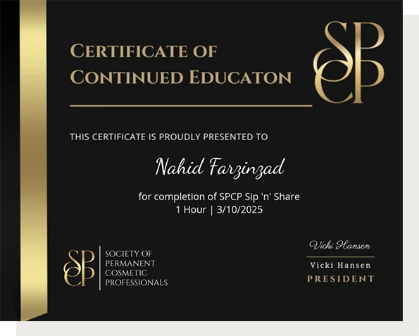 Continuing education certificate
