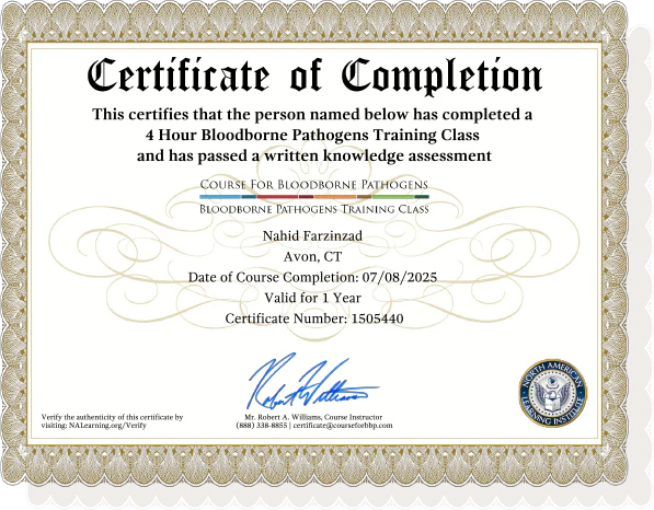 Certificate of Completion