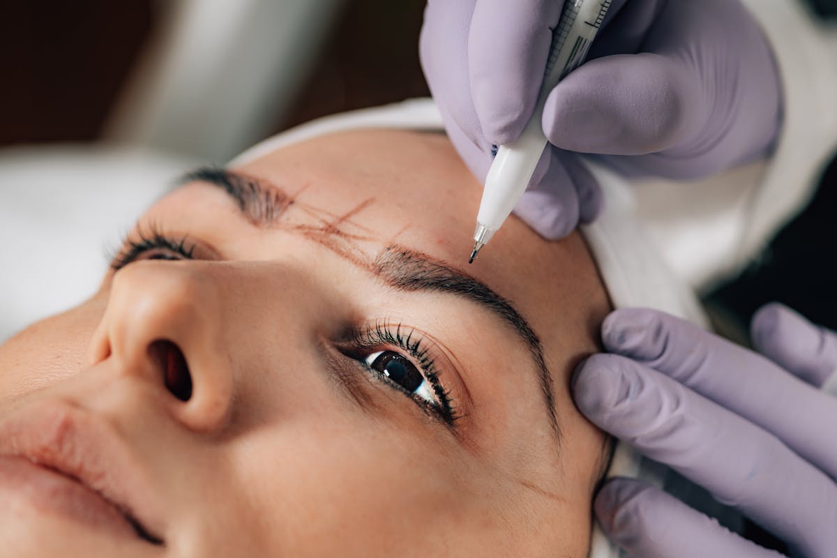 Ombré powder brows — soft shaded permanent makeup